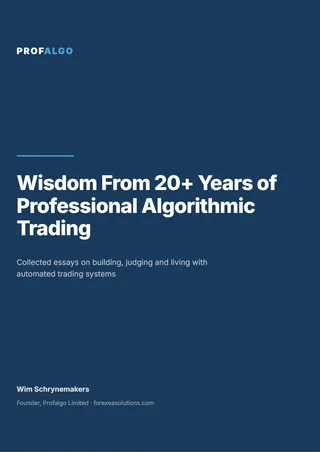 Cover of "Wisdom From 20+ Years of Professional Algorithmic Trading" by Wim Schrynemakers
